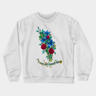 Flowers - I love and respect you - bright option Crewneck Sweatshirt